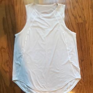 Lululemon Sculpt Tank - Light gray with back vent.